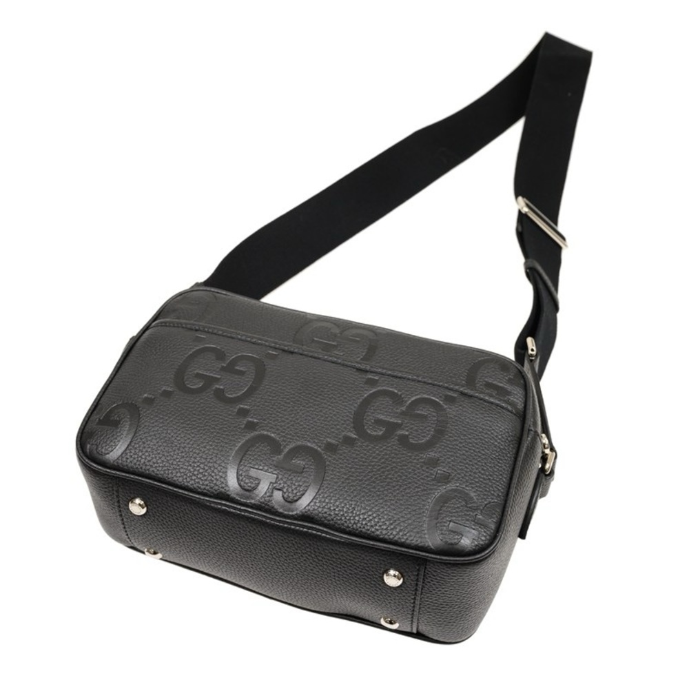 GUCCI JUMBO GG MESSENGER BAG BLACK